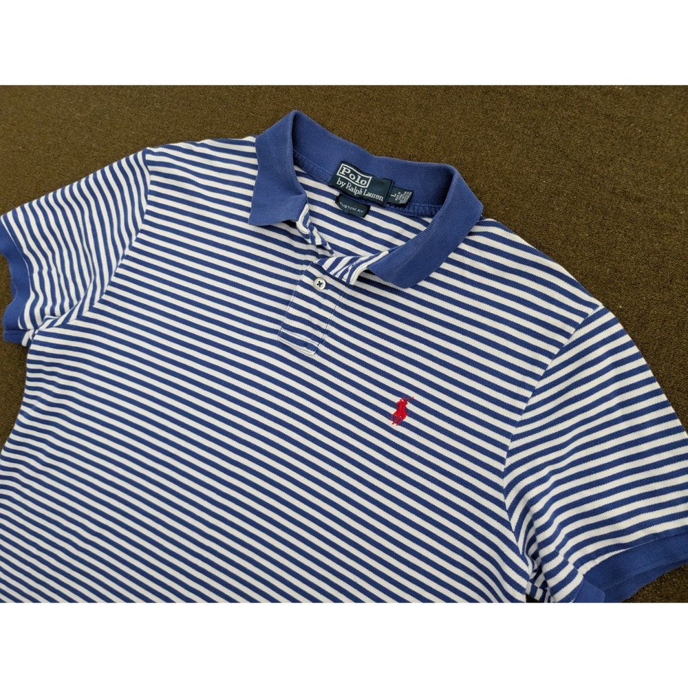 Vintage Polo Ralph Lauren Button Shirt Size Large Fits Like Medium - Yacht Boat